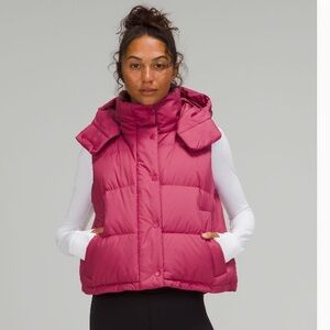 lululemon Wunder Puff Cropped Vest, Pink Lychee Size  12 , excellent condition